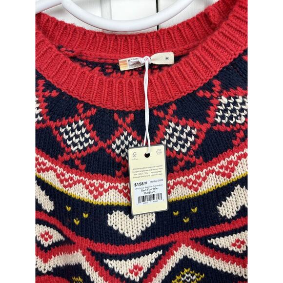 Marine Layer NWT Archive Alpine Holiday Fair Isle Sweater Wool Alpaca Sz Medium - Picture 5 of 11